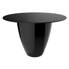 Mesa Lateral de Apoio Fluo Im In Area Externa e Interna Polipropileno Preto Tampo 60 cm